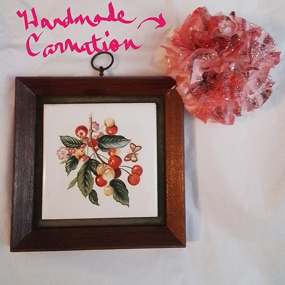 Vintage Napcoware Japan Imported Framed Tile Art 3 Piece Set - Picture 3 of 4